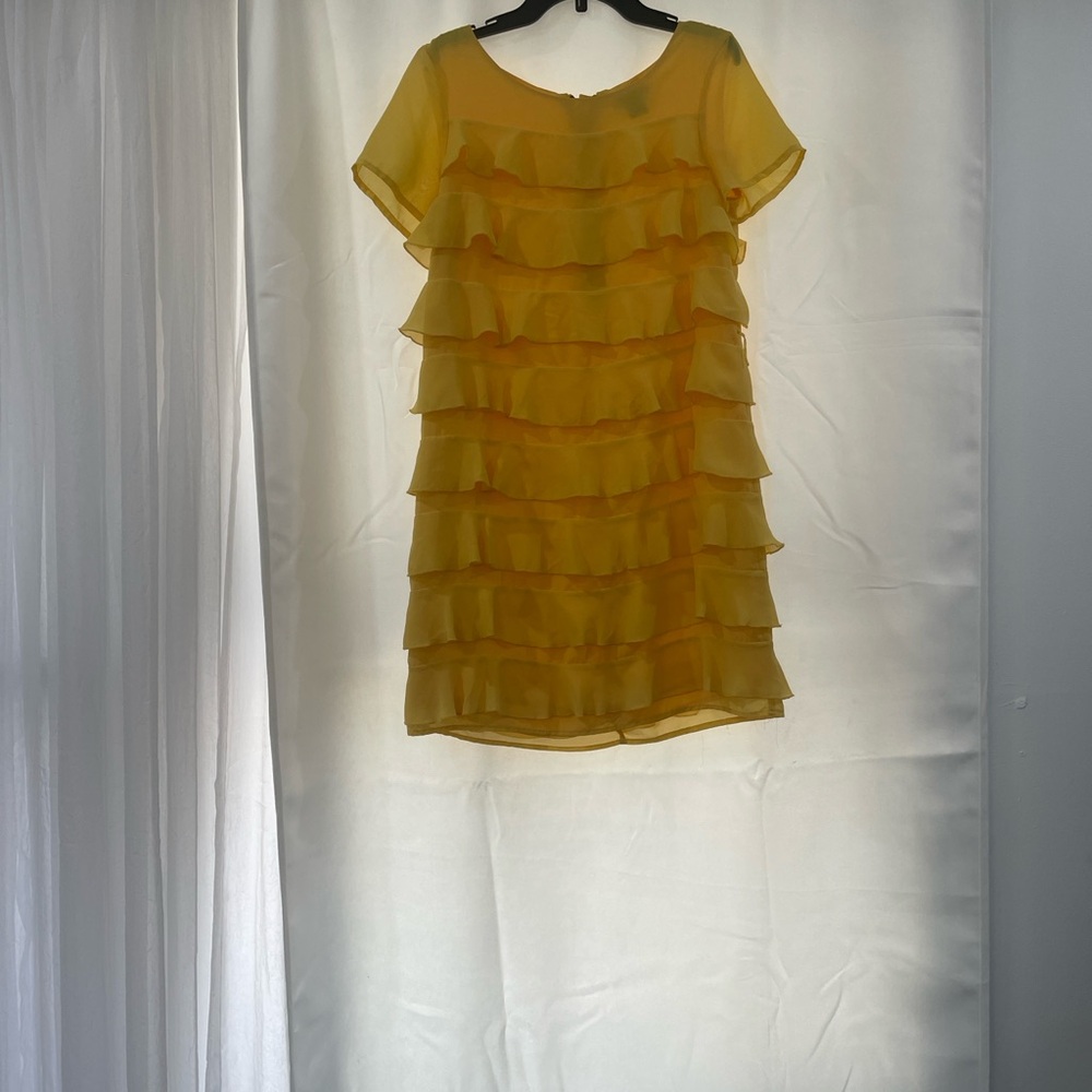 H&M Yellow Ruffled Midi Dress - Picture 4 of 4